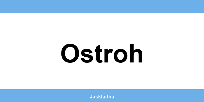Kontakt ČSOB bankomat a pokladna v Ostroh